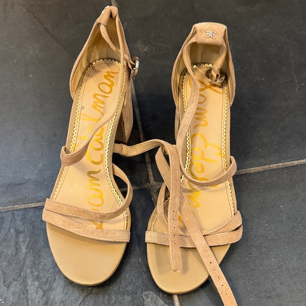 Sam Edelman Beige Strappy Heels